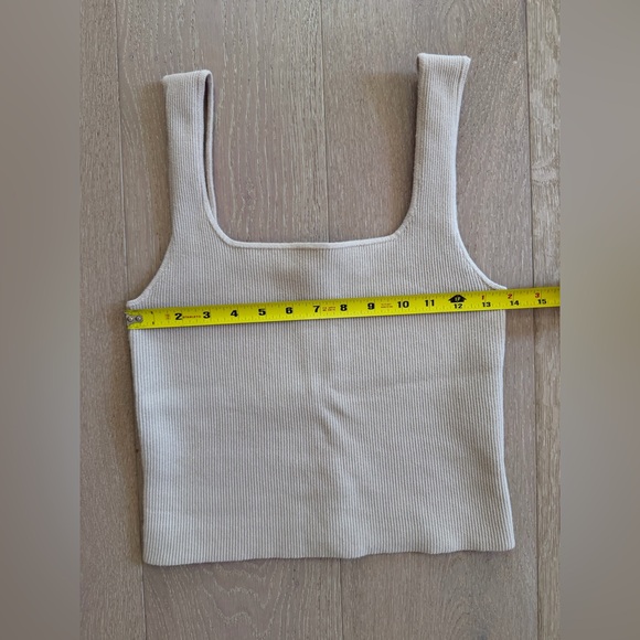 Reformation Beige Ribbed Tank Top - Picture 4 of 5